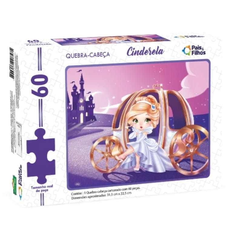 QUEBRA CABECA CINDERELA 60PCS